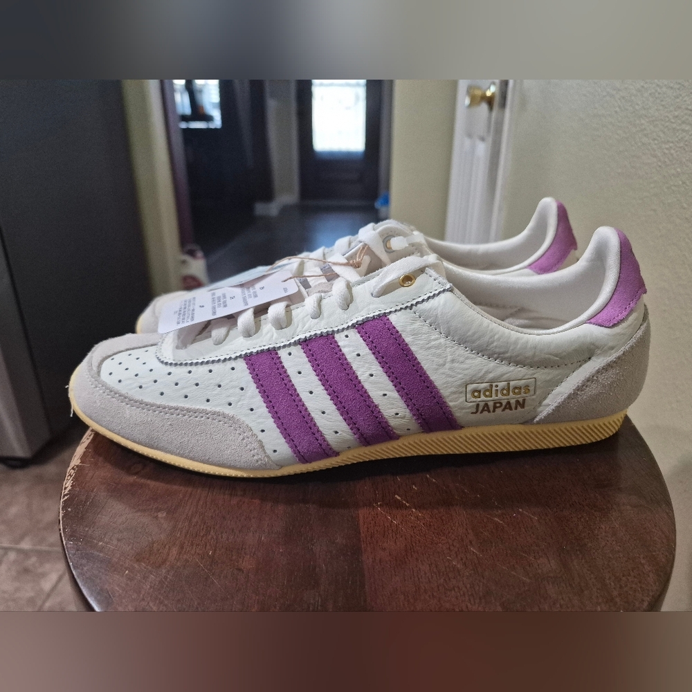 Adidas Japan Women's White and Purple Sneakers Size 10 - Picture 3 of 7